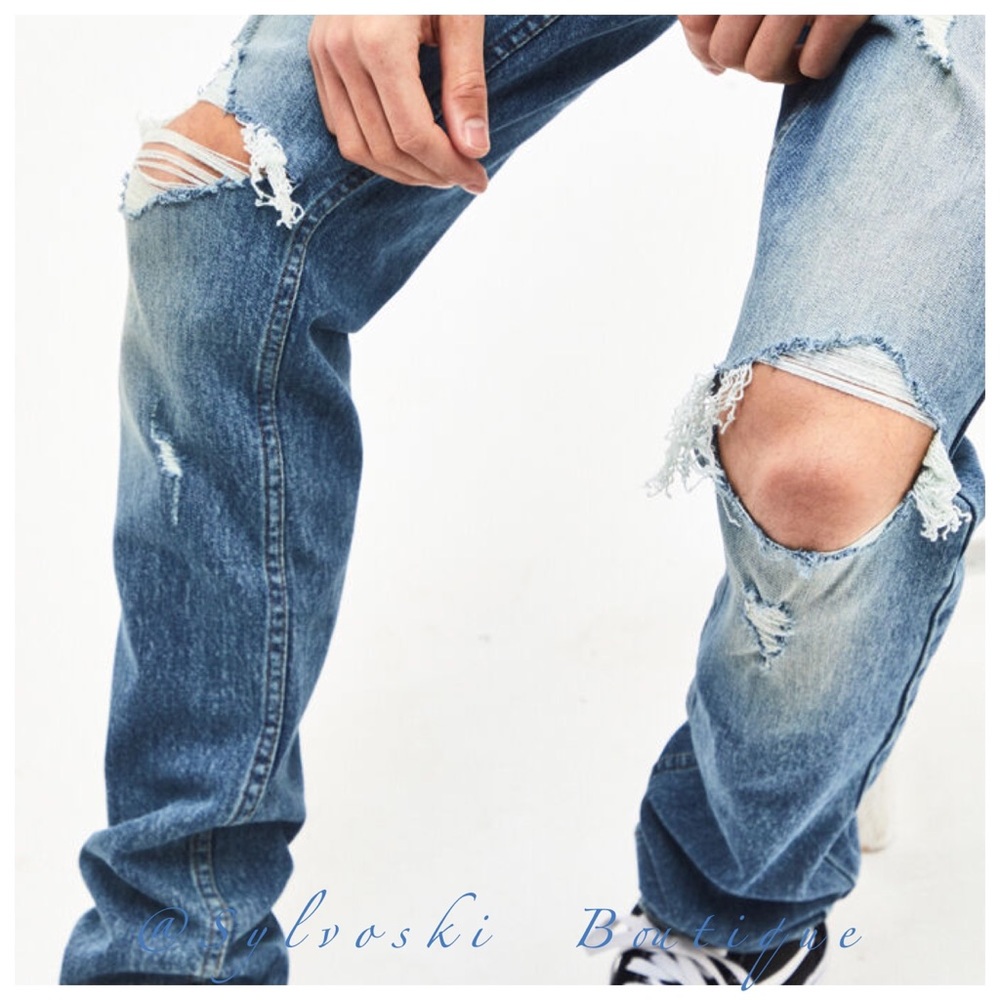 🔥 PacSun Light Ripped Stacked Skinny Jeans NWT - Picture 3 of 6